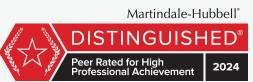 Martindale-Hubbell Peer Rated for High Professional Achievement